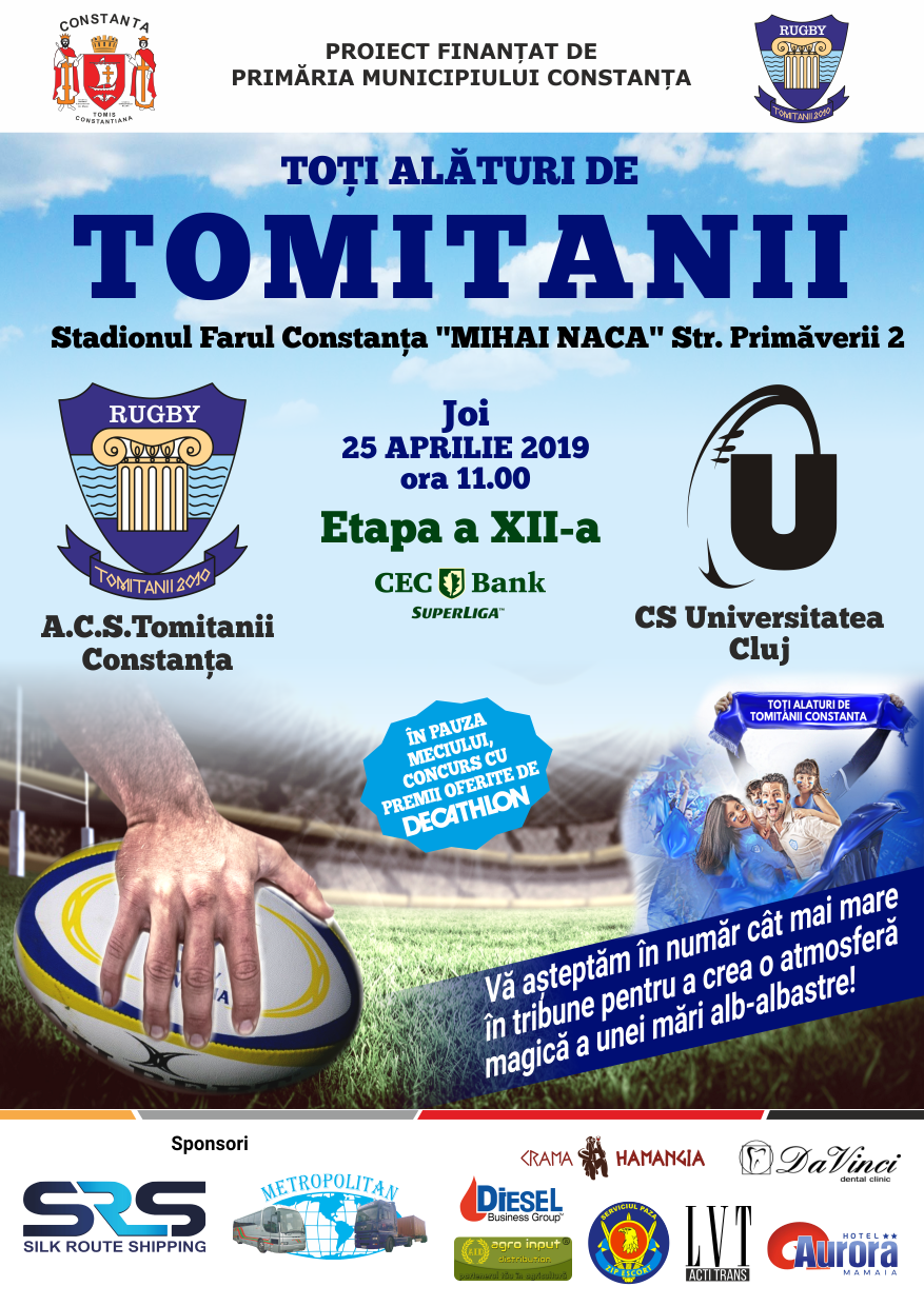 afis ACS Tomitanii vs. CS Universitatea Cluj 25.04.2019