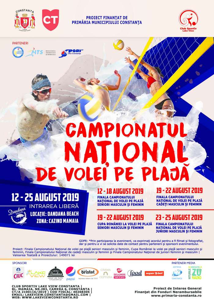 afis Campionatul National de volei pe plaja site
