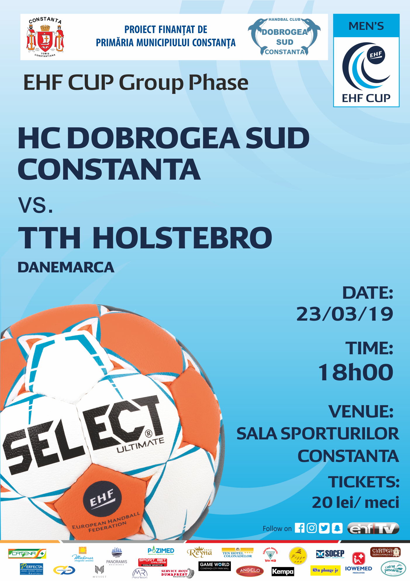 afis Hc Dobrogea Sud Constanta vs. TTH Holstebro 23.03.0219
