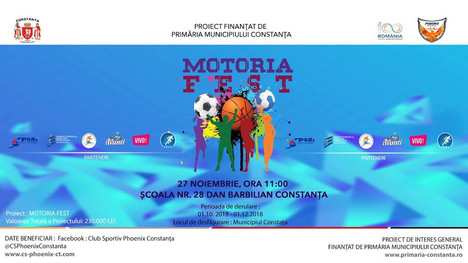 afis Motoria Fest  Scoala nr.28 Dan Barbilian 27.11.2018